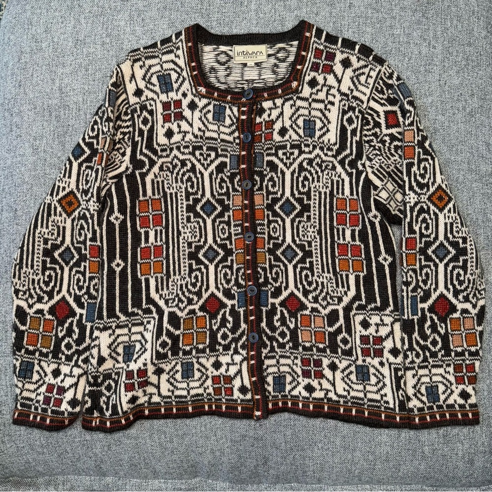 Vintage Intiwara Alpaca Cardigan